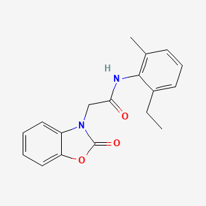 molecular formula C18H18N2O3 B5226329 N-(2-ethyl-6-methylphenyl)-2-(2-oxo-1,3-benzoxazol-3(2H)-yl)acetamide 