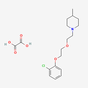 molecular formula C18H26ClNO6 B5226365 1-{2-[2-(2-chlorophenoxy)ethoxy]ethyl}-4-methylpiperidine oxalate 