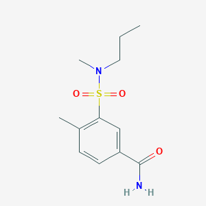 molecular formula C12H18N2O3S B5226375 4-methyl-3-{[methyl(propyl)amino]sulfonyl}benzamide 