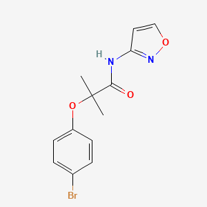 molecular formula C13H13BrN2O3 B5226381 2-(4-bromophenoxy)-N-3-isoxazolyl-2-methylpropanamide 