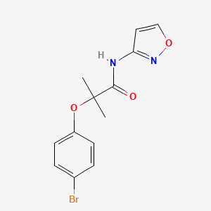 molecular formula C13H13BrN2O3 B5226381 2-(4-BROMOPHENOXY)-2-METHYL-N-(12-OXAZOL-3-YL)PROPANAMIDE 