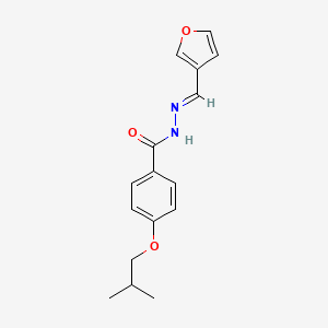 molecular formula C16H18N2O3 B5226390 N'-(3-furylmethylene)-4-isobutoxybenzohydrazide 