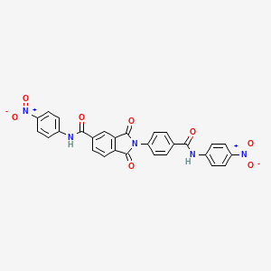 molecular formula C28H17N5O8 B5226397 N-(4-nitrophenyl)-2-(4-{[(4-nitrophenyl)amino]carbonyl}phenyl)-1,3-dioxo-5-isoindolinecarboxamide 