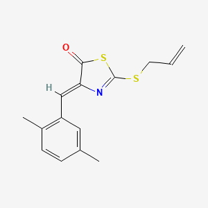 molecular formula C15H15NOS2 B5226405 2-(allylthio)-4-(2,5-dimethylbenzylidene)-1,3-thiazol-5(4H)-one 