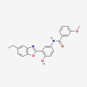 molecular formula C23H20N2O4 B5226433 N-[3-(5-ethyl-1,3-benzoxazol-2-yl)-4-hydroxyphenyl]-3-methoxybenzamide 