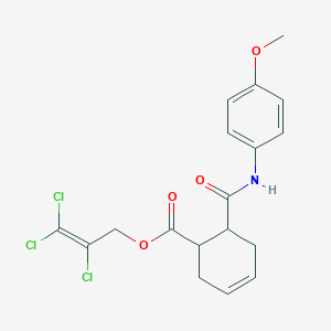 molecular formula C18H18Cl3NO4 B5226457 2,3,3-trichloro-2-propen-1-yl 6-{[(4-methoxyphenyl)amino]carbonyl}-3-cyclohexene-1-carboxylate 