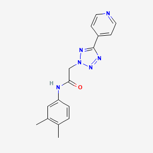N-(3,4-dimethylphenyl)-2-[5-(4-pyridinyl)-2H-tetrazol-2-yl]acetamide
