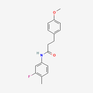 molecular formula C17H18FNO2 B5226494 N-(3-fluoro-4-methylphenyl)-3-(4-methoxyphenyl)propanamide 