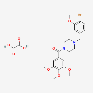 molecular formula C24H29BrN2O9 B5226495 1-(4-bromo-3-methoxybenzyl)-4-(3,4,5-trimethoxybenzoyl)piperazine oxalate 