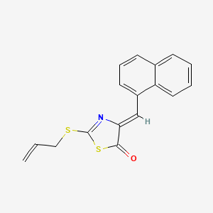 molecular formula C17H13NOS2 B5226508 2-(allylthio)-4-(1-naphthylmethylene)-1,3-thiazol-5(4H)-one 