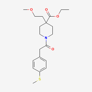 molecular formula C20H29NO4S B5226511 ethyl 4-(2-methoxyethyl)-1-{[4-(methylthio)phenyl]acetyl}-4-piperidinecarboxylate 