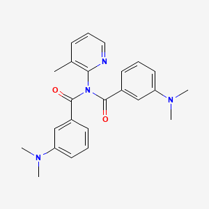 molecular formula C24H26N4O2 B5226518 3-(dimethylamino)-N-[3-(dimethylamino)benzoyl]-N-(3-methyl-2-pyridinyl)benzamide 