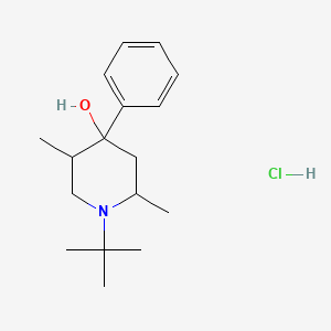 molecular formula C17H28ClNO B5226526 1-tert-butyl-2,5-dimethyl-4-phenyl-4-piperidinol hydrochloride 