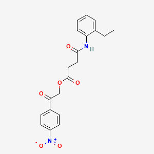 molecular formula C20H20N2O6 B5226533 2-(4-nitrophenyl)-2-oxoethyl 4-[(2-ethylphenyl)amino]-4-oxobutanoate 
