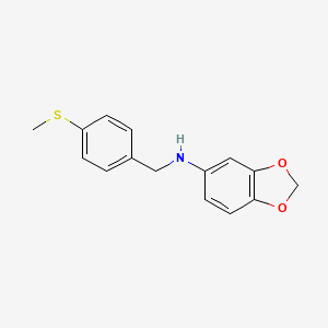 1,3-benzodioxol-5-yl[4-(methylthio)benzyl]amine