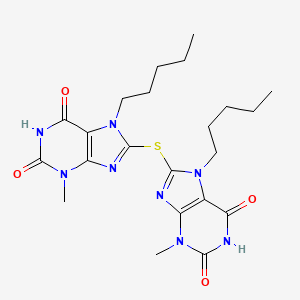 8,8'-thiobis(3-methyl-7-pentyl-3,7-dihydro-1H-purine-2,6-dione)