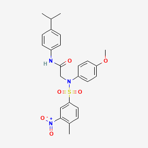 molecular formula C25H27N3O6S B5226646 N~1~-(4-isopropylphenyl)-N~2~-(4-methoxyphenyl)-N~2~-[(4-methyl-3-nitrophenyl)sulfonyl]glycinamide CAS No. 6225-33-8