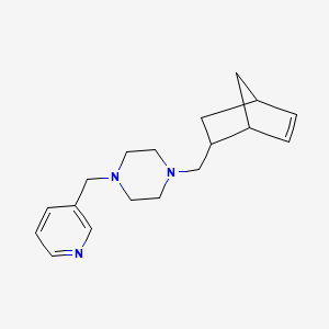 molecular formula C18H25N3 B5226671 1-(bicyclo[2.2.1]hept-5-en-2-ylmethyl)-4-(3-pyridinylmethyl)piperazine 