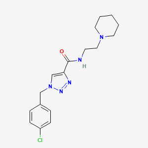 molecular formula C17H22ClN5O B5226691 1-(4-chlorobenzyl)-N-[2-(1-piperidinyl)ethyl]-1H-1,2,3-triazole-4-carboxamide 