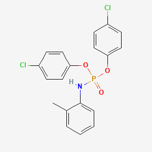 molecular formula C19H16Cl2NO3P B5226696 N-bis(4-chlorophenoxy)phosphoryl-2-methylaniline 