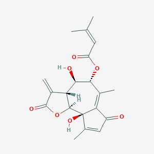 B052267 [(3aR,4R,5R,9aR,9bS)-4,9a-dihydroxy-6,9-dimethyl-3-methylidene-2,7-dioxo-3a,4,5,9b-tetrahydroazuleno[4,5-b]furan-5-yl] 3-methylbut-2-enoate CAS No. 115995-12-5