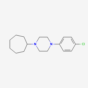 molecular formula C17H25ClN2 B5226700 1-(4-chlorophenyl)-4-cycloheptylpiperazine 