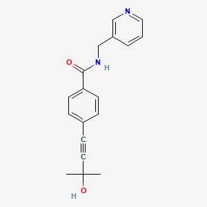 molecular formula C18H18N2O2 B5226712 4-(3-hydroxy-3-methyl-1-butyn-1-yl)-N-(3-pyridinylmethyl)benzamide 