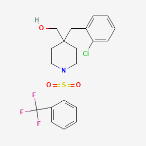 (4-(2-chlorobenzyl)-1-{[2-(trifluoromethyl)phenyl]sulfonyl}-4-piperidinyl)methanol