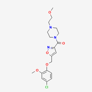 molecular formula C19H24ClN3O5 B5226734 1-({5-[(4-chloro-2-methoxyphenoxy)methyl]-3-isoxazolyl}carbonyl)-4-(2-methoxyethyl)piperazine 