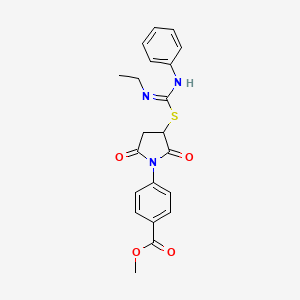 methyl 4-(3-{[(ethylamino)(phenylimino)methyl]thio}-2,5-dioxo-1-pyrrolidinyl)benzoate