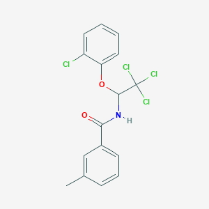 molecular formula C16H13Cl4NO2 B5226774 3-methyl-N-[2,2,2-trichloro-1-(2-chlorophenoxy)ethyl]benzamide 