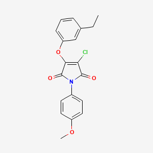 molecular formula C19H16ClNO4 B5226782 3-chloro-4-(3-ethylphenoxy)-1-(4-methoxyphenyl)-1H-pyrrole-2,5-dione 
