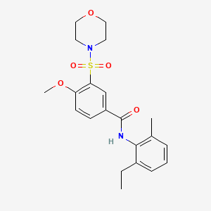 molecular formula C21H26N2O5S B5226790 N-(2-ethyl-6-methylphenyl)-4-methoxy-3-(4-morpholinylsulfonyl)benzamide 