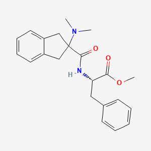 molecular formula C22H26N2O3 B5226797 methyl N-{[2-(dimethylamino)-2,3-dihydro-1H-inden-2-yl]carbonyl}-L-phenylalaninate 