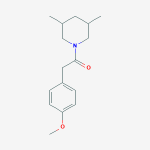 molecular formula C16H23NO2 B5226820 1-[(4-methoxyphenyl)acetyl]-3,5-dimethylpiperidine 
