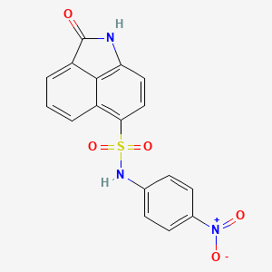 molecular formula C17H11N3O5S B5226831 N-(4-nitrophenyl)-2-oxo-1,2-dihydrobenzo[cd]indole-6-sulfonamide 