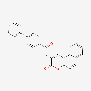 molecular formula C27H18O3 B5226835 2-[2-(4-biphenylyl)-2-oxoethyl]-3H-benzo[f]chromen-3-one 
