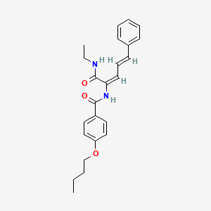 molecular formula C24H28N2O3 B5226895 4-butoxy-N-{1-[(ethylamino)carbonyl]-4-phenyl-1,3-butadien-1-yl}benzamide 