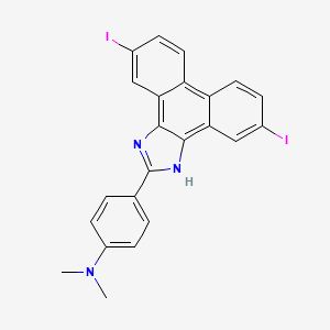 molecular formula C23H17I2N3 B5226912 4-(5,10-diiodo-1H-phenanthro[9,10-d]imidazol-2-yl)-N,N-dimethylaniline 