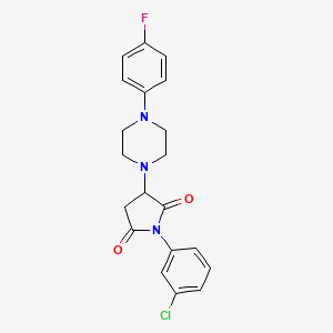 1-(3-chlorophenyl)-3-[4-(4-fluorophenyl)-1-piperazinyl]-2,5-pyrrolidinedione