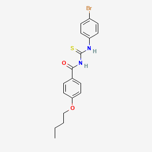 molecular formula C18H19BrN2O2S B5226946 N-{[(4-bromophenyl)amino]carbonothioyl}-4-butoxybenzamide 