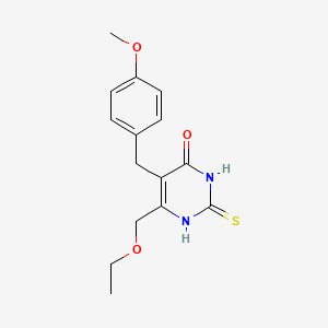 6-(ethoxymethyl)-2-mercapto-5-(4-methoxybenzyl)-4-pyrimidinol