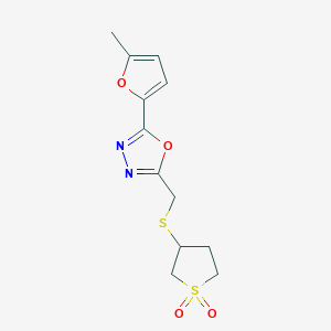 2-{[(1,1-dioxidotetrahydro-3-thienyl)thio]methyl}-5-(5-methyl-2-furyl)-1,3,4-oxadiazole