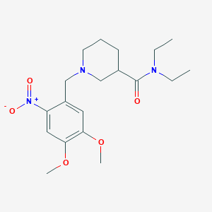 1-(4,5-dimethoxy-2-nitrobenzyl)-N,N-diethyl-3-piperidinecarboxamide