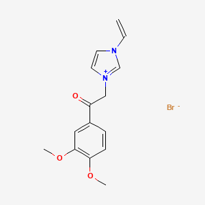 molecular formula C15H17BrN2O3 B5227015 3-[2-(3,4-dimethoxyphenyl)-2-oxoethyl]-1-vinyl-1H-imidazol-3-ium bromide 