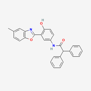 N-[4-hydroxy-3-(5-methyl-1,3-benzoxazol-2-yl)phenyl]-2,2-diphenylacetamide