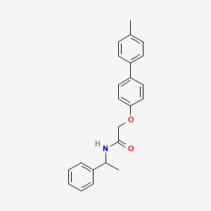 molecular formula C23H23NO2 B5227058 2-[(4'-methyl-4-biphenylyl)oxy]-N-(1-phenylethyl)acetamide 