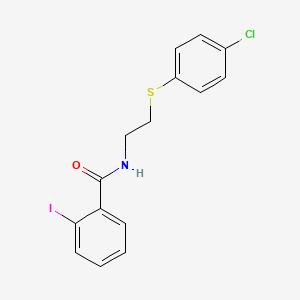 N-{2-[(4-chlorophenyl)thio]ethyl}-2-iodobenzamide