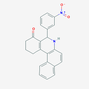 molecular formula C23H18N2O3 B5227084 5-(3-nitrophenyl)-2,3,5,6-tetrahydrobenzo[a]phenanthridin-4(1H)-one 