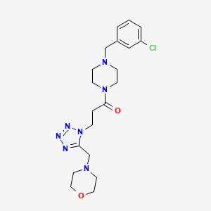 4-[(1-{3-[4-(3-chlorobenzyl)-1-piperazinyl]-3-oxopropyl}-1H-tetrazol-5-yl)methyl]morpholine